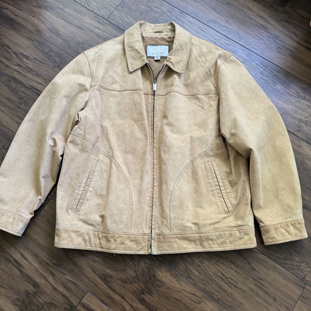 Vintage Wilsons Soft Leather Bomber Jacket Brown XL Heritage Box Fit 80s Lined